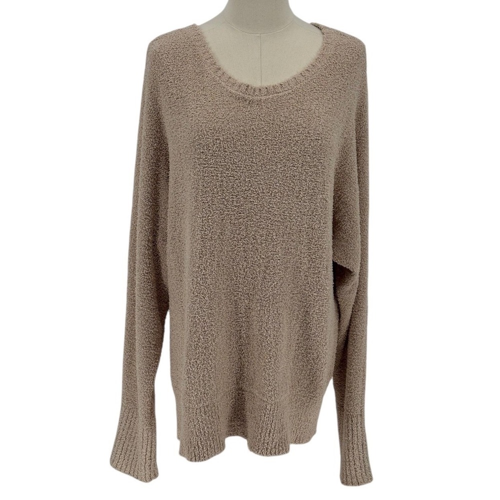 A Love Story Womens Sweater Large Beige Long Sleeve Pullover Knit